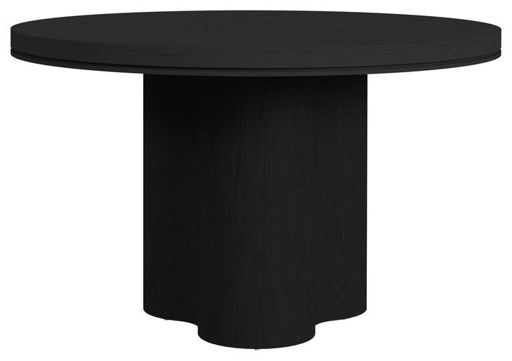 Camelot Black Round Dining Room Set