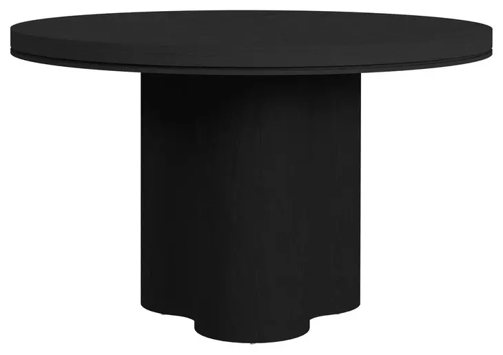 Camelot Black 48" Round Dining Table