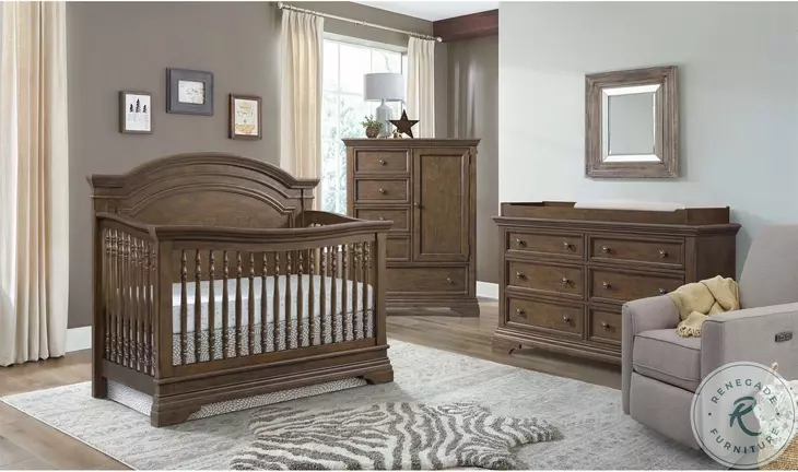Olivia Rosewood Arch Top Convertible Standard Crib