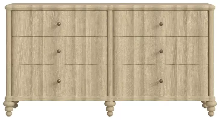 Haven Sundrenched Oak 6 Drawer Dresser