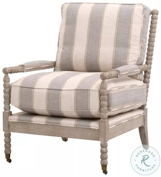 Rouleau Stonebridge Pewter Club Chair