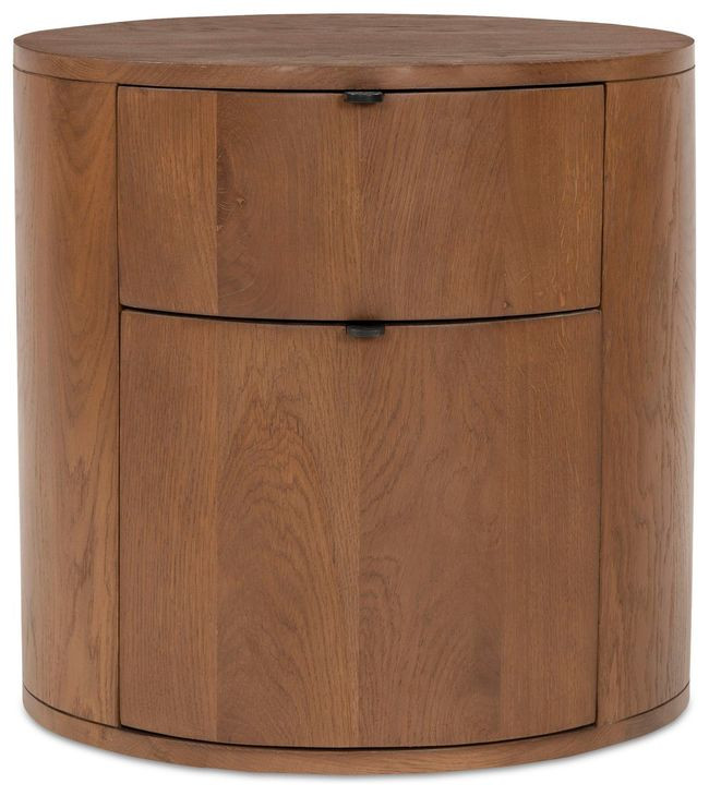 Theo Brown 2 Drawer Nightstand