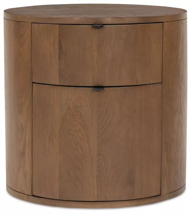 Theo Brown 2 Drawer Nightstand