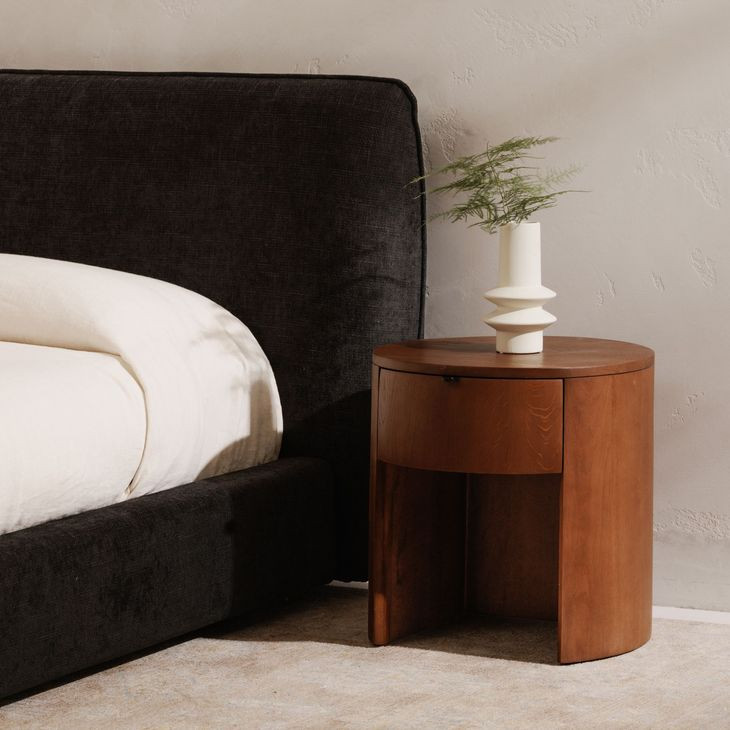 Theo Brown 1 Drawer Nightstand