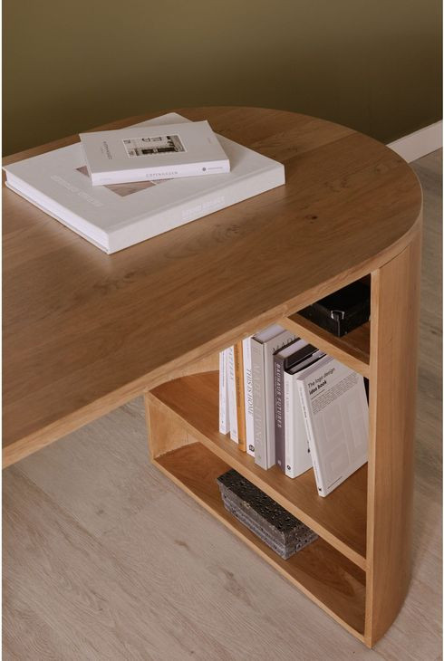 Theo Natural 66" Writing Desk