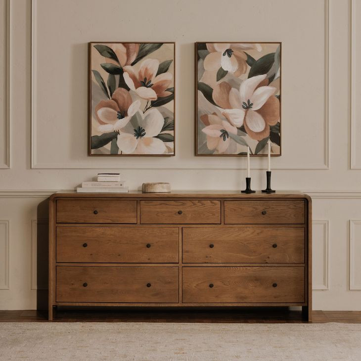 Riley Oak 7 Drawer Dresser