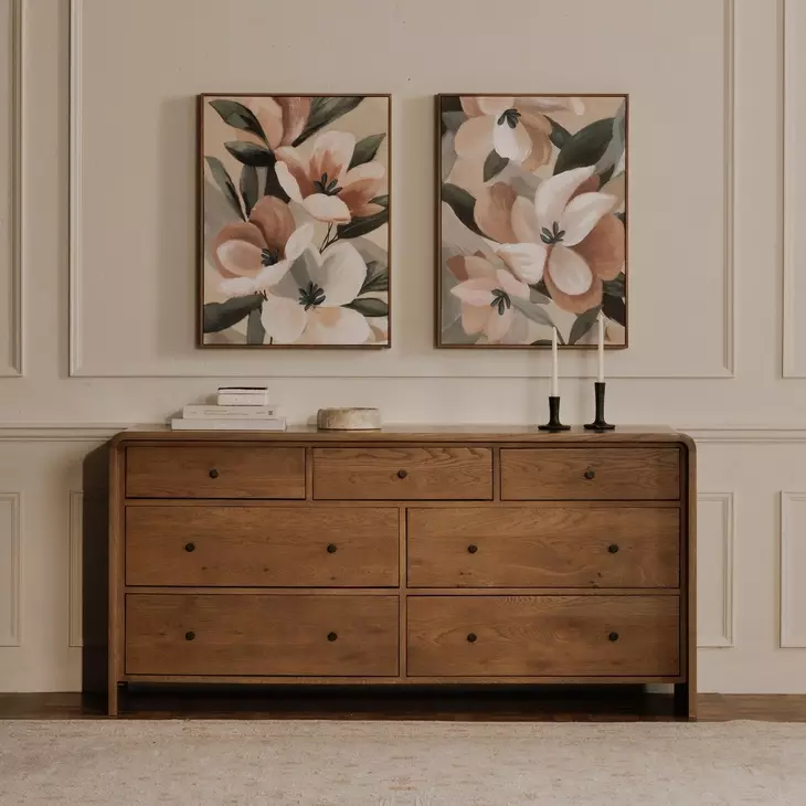 Riley Oak 7 Drawer Dresser