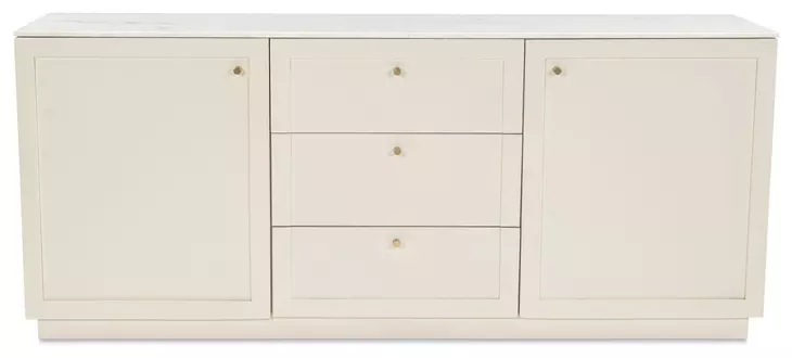 Nadine Cream 2 Door Marble Top Sideboard