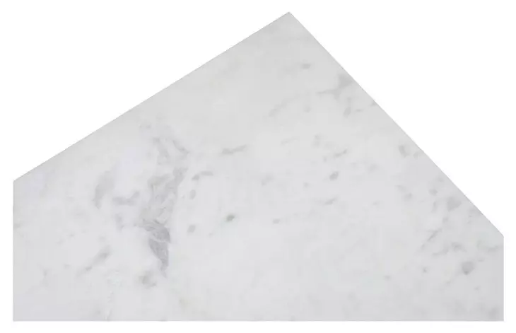 Nadine Deep Burgundy and White 2 Door Marble Top Sideboard