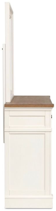 Crownfall Whisper White and Cerused Nutmeg Upholstered Storage Panel Bedroom Set