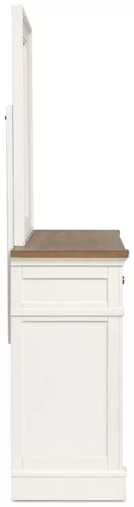 Crownfall Whisper White and Cerused Nutmeg Panel Bedroom Set