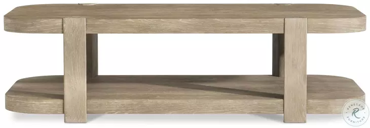 Tribeca Aurum Rectangular Cocktail Table with Storage Shelf