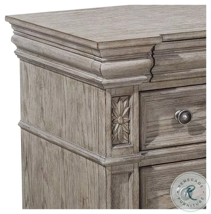 Kingsbury French Gray Upholstered Panel Bedroom Set