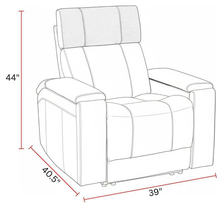 Phoenix Cabot Ebony Zero Gravity Power Recliner with LED and USB Charging