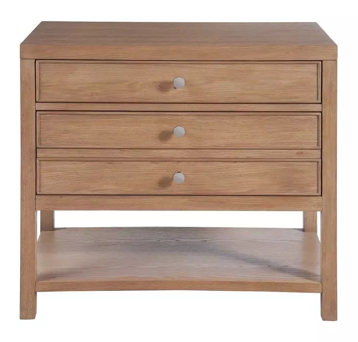 Retreat Sand Dune 2 Drawer Open Saugatuck Nightstand with USB Charging