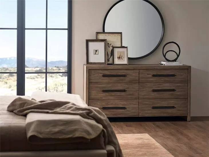 Abode Boulder and Gray 6 Drawer Dresser