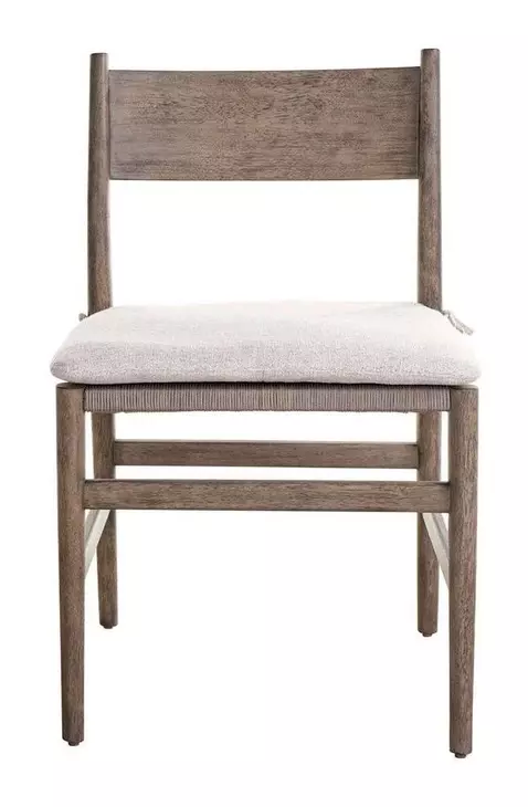 Abode Beige Upholstered Wood Back Side Chair Set of 2