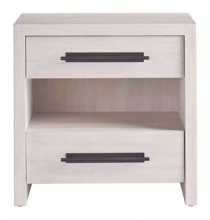Dwell River Rock 2 Drawer Open Nightstand with USB Charging