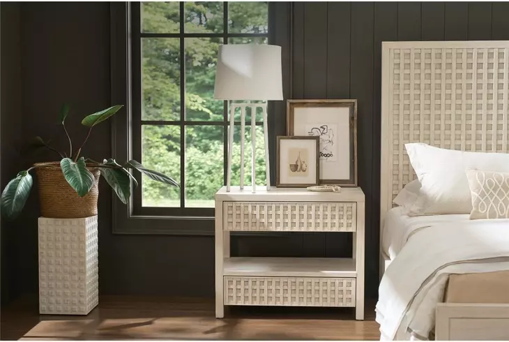 Abode River Rock 2 Drawer Nightstand with USB Charging