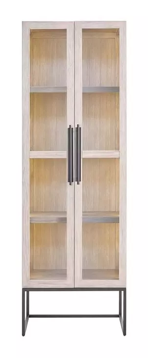 Abode River Rock and Gray 2 Door Display Cabinet with LED