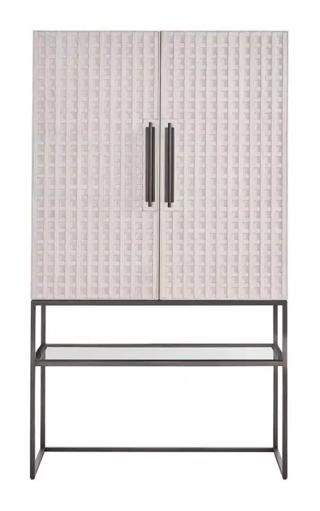 Dwell River Rock and Gray 2 Door Bar Cabinet with LED