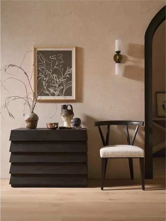 Abode Beige and River Rock Upholstered Side Chair