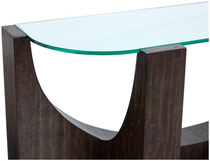 Beckham Rustic Tavern Round Glass Top Cocktail Table