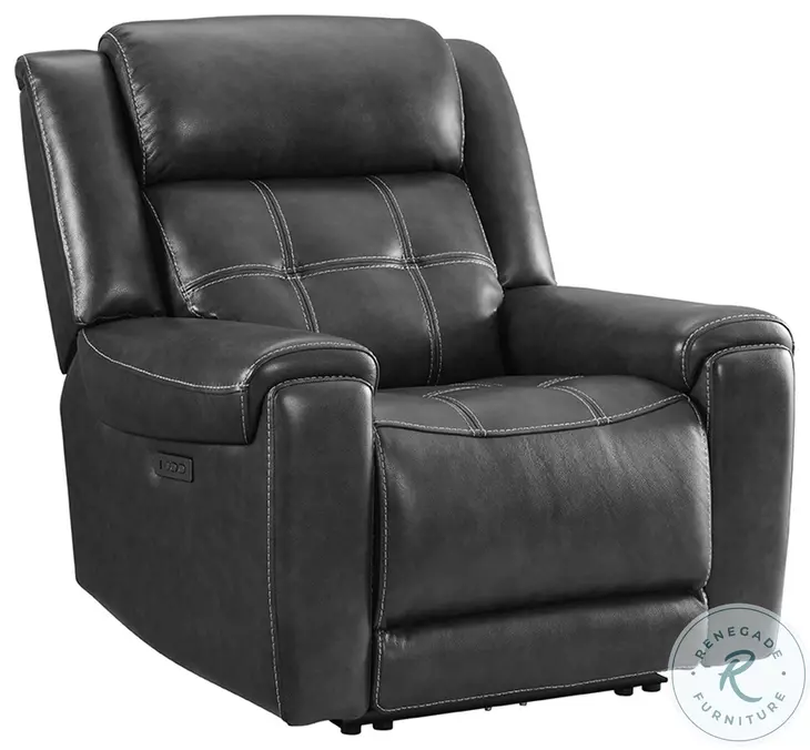 Regis Baron Charcoal Power Recliner