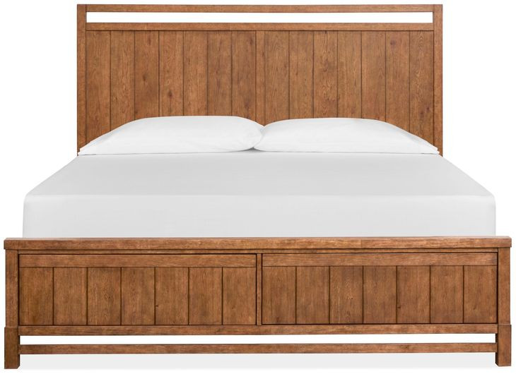 Everpine Honey Wheat California King Panel Bed