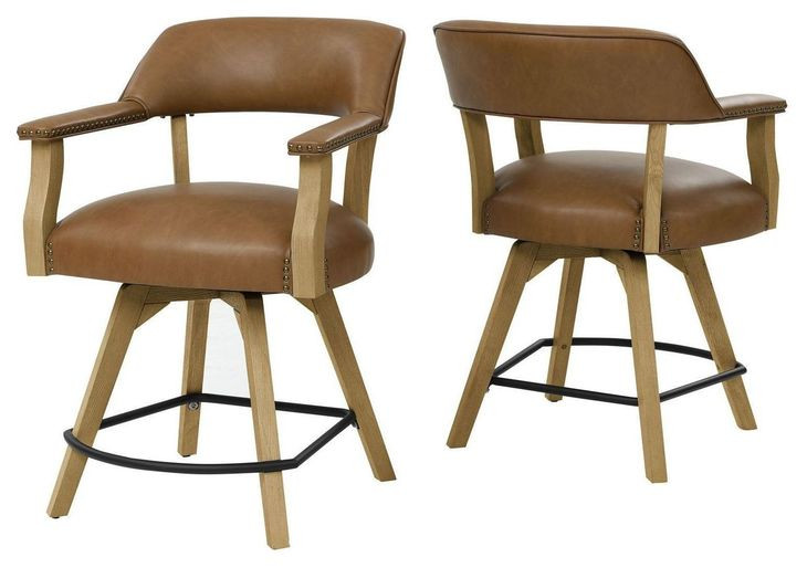 Rylie Brown Swivel 24″ Counter Height Captains Chair