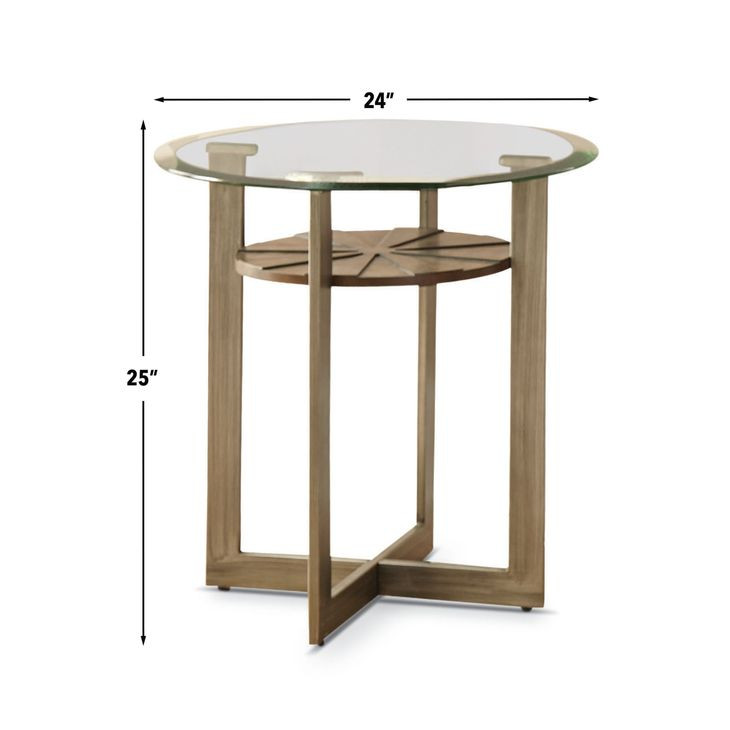 Olson Gray Round 3 Piece Set - 1 Cocktail Table and 2 End Table