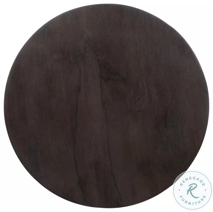 Genevieve Dark Brown And Gold Accent Table