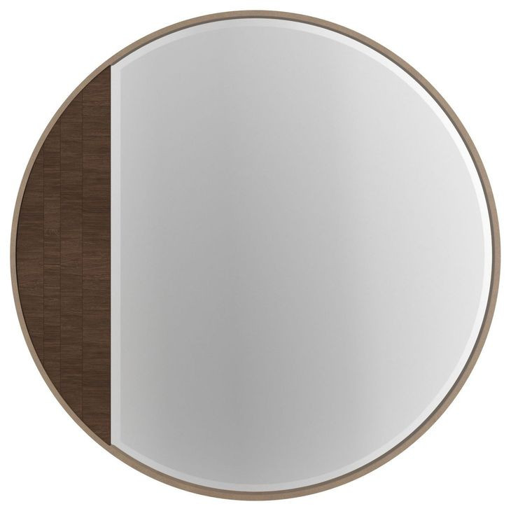 Verge Handcrafted Walnut Round Mirror