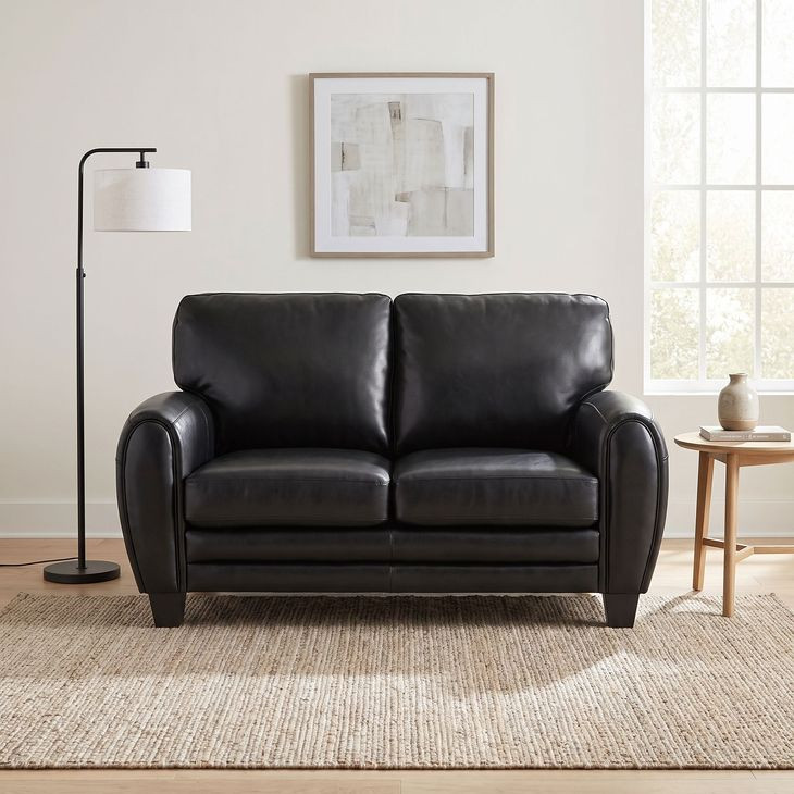 Rubin Black 62" Loveseat