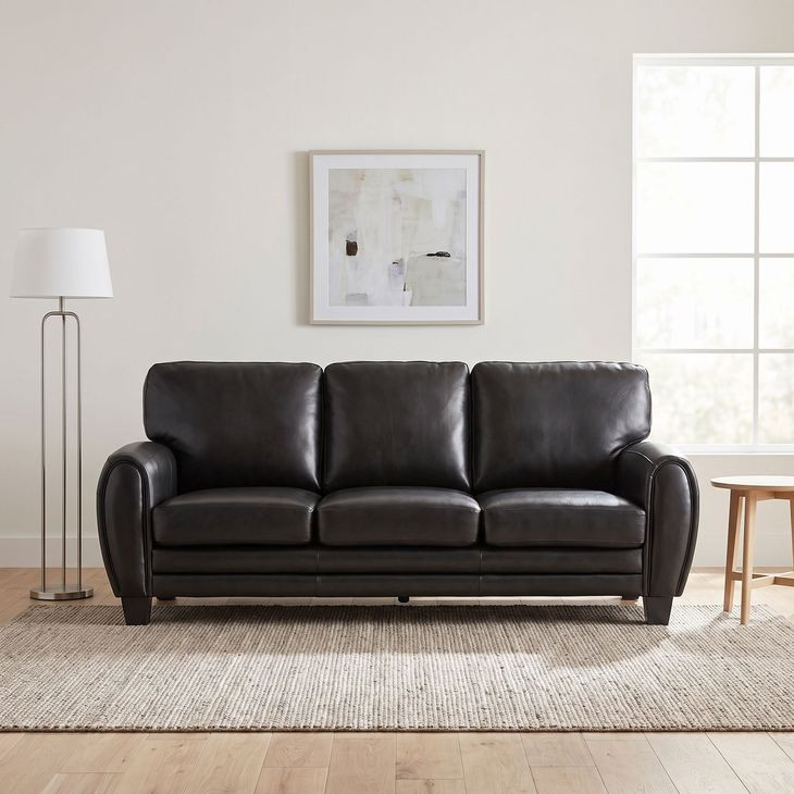 Rubin Black 85" Sofa