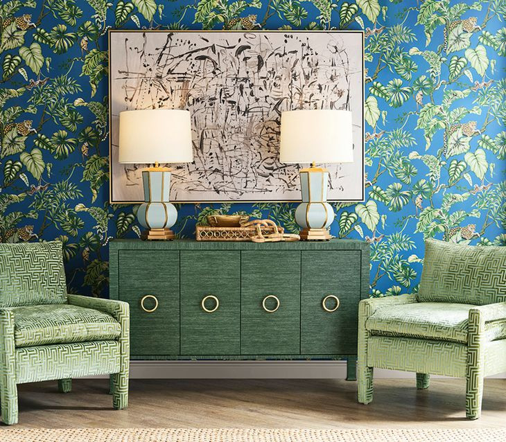 Rue Dyed Green 4 Door Buffet