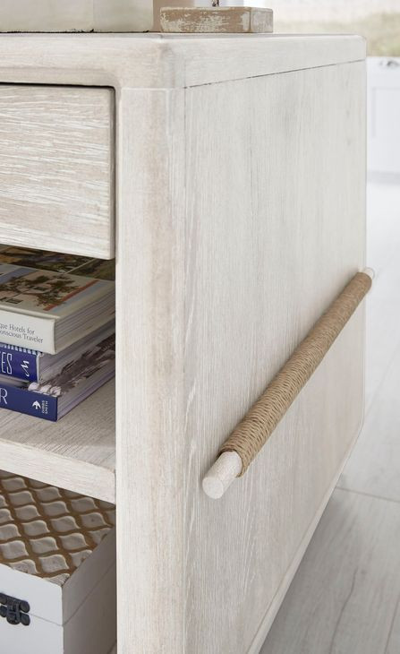 Sunset Cove Moonlight Pearl Rectangular Chairside End Table