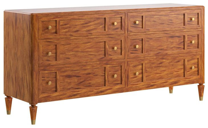 Boulevard Brown 6 Drawer Double Dresser