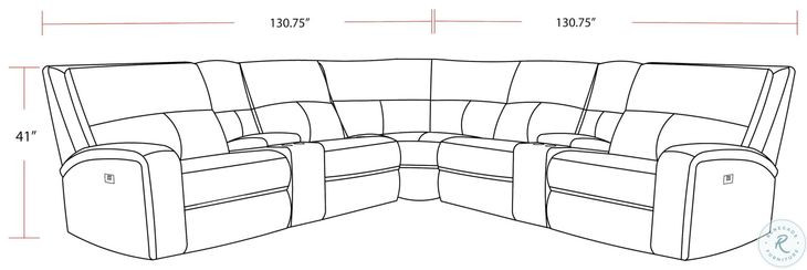 Nova Slate 7 Piece Modular Power Reclining Sectional