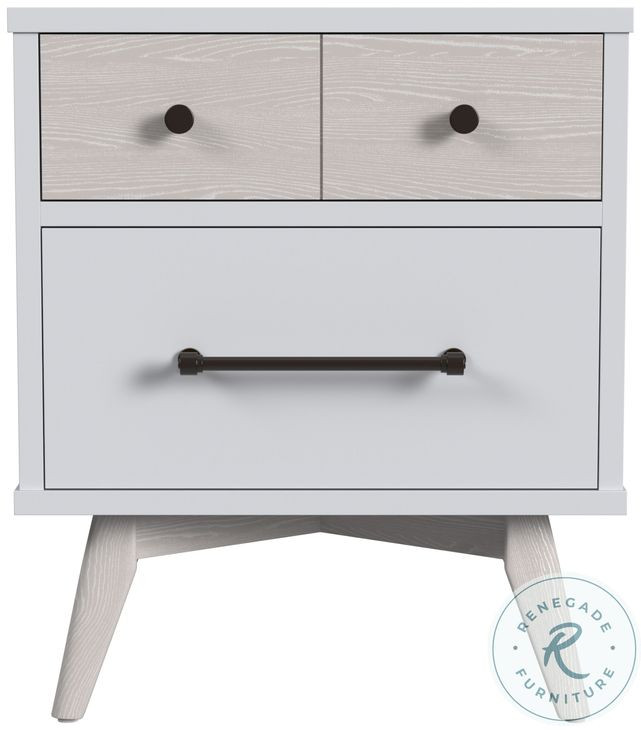 Rowan Ash Linen 2 Drawer Nightstand