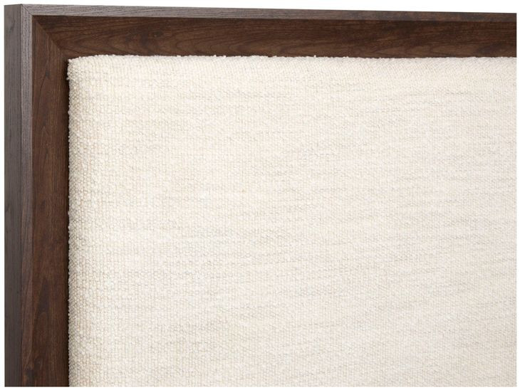 Llewellyn Columbian Walnut and Cream King Upholstered Panel Bed