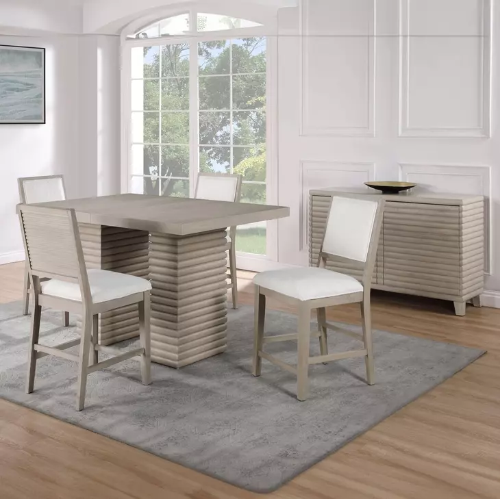 Lily Gray Upholstered 24" Counter Height Stool Set of 2