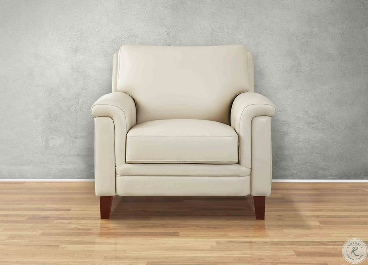 Wendover Vanilla Leather Upholstered Accent Chair