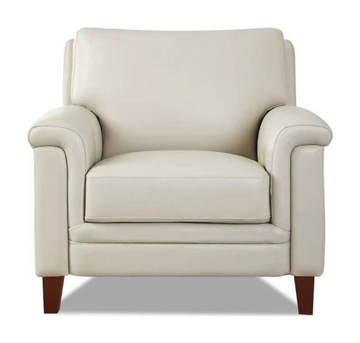 Wendover Vanilla Leather Upholstered Accent Chair