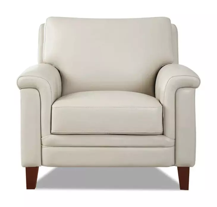Wendover Vanilla Leather Upholstered Accent Chair