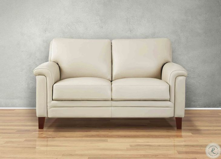 Wendover Vanilla Leather 62" Loveseat