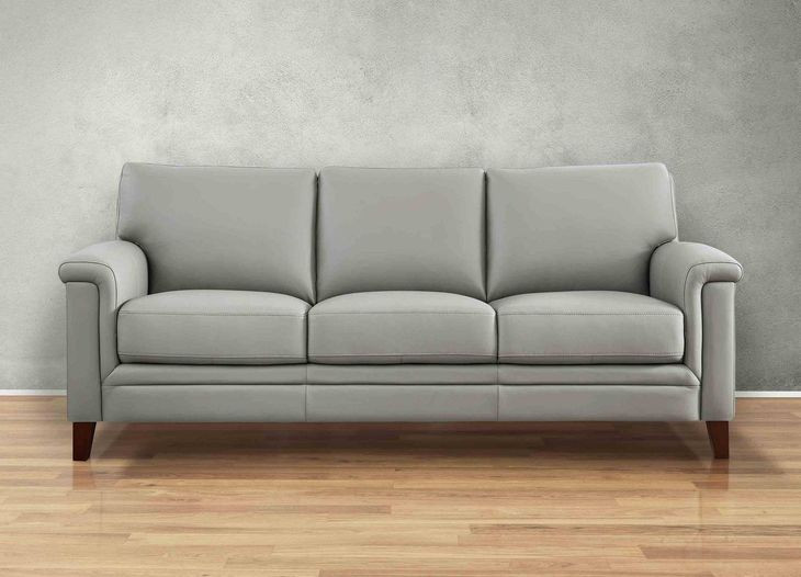 Wendover Silver Leather Living Room Set