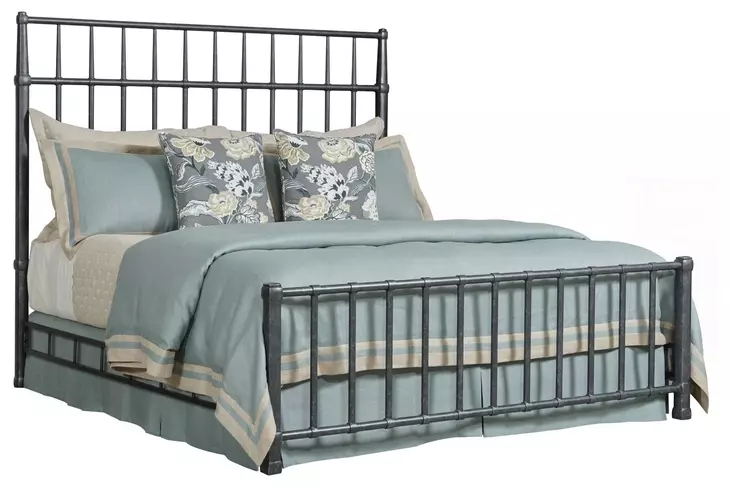 Abode Sylvan Gray Queen Metal Bed