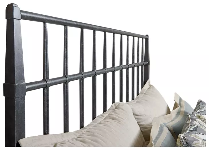 Abode Sylvan Gray Queen Metal Bed