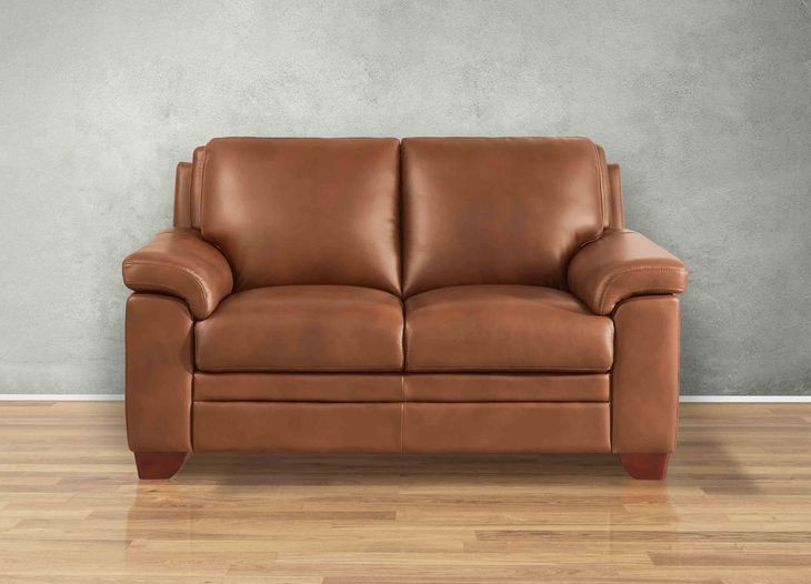 Ironvale Nutmeg Leather 62" Loveseat